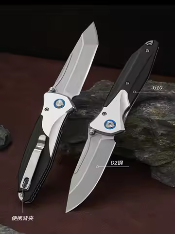 Free Wolf SJZ01 Pocket Folding Knife D2 Blade G10 Handle 59HRC Flipper Utility Outdoor Camping Hunti