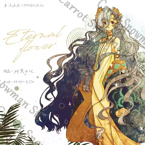 Reverse:1999 × Eternal Flower Watercolor Series 37 Solo Plan Game Related Products badge instant cam