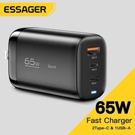 Essager USB Type C Charger GaN Fast Charge Charger 65W QC3.0 PD3.0 USB Charger Cell Phone For IPhone