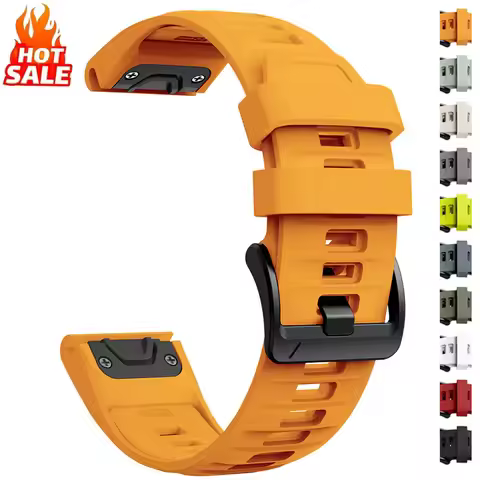 Quick Fit 22mm 26mm Silicone Strap for Garmin Fenix 8 51mm 47mm Fenix 7 7X 6 6X Pro/Epix Pro Gen 2/F