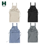 Homyl Linen Apron with Pocket Bib Apron Linen Art Apron Casual Apron Double Shoulder Apron for Women
