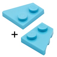 COOLPON|This Is LEGO Lego's Parts Medium Sky Blue Pair Wedge Brick 2x2 Left+Right 24307+24299