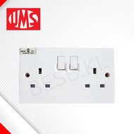 UMS 2213A 13A 2 Gang Switch Sockets Outlet