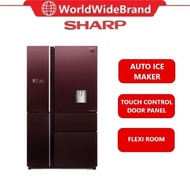 Sharp Refrigerator (780L) J-Tech Inverter Auto Ice Maker & Water Dispenser French 4-Door Fridge SJF8