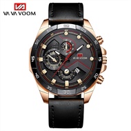 Jam Tangan Pria VAVA VOOM 2162 VAVAVOOM Tahan Air Kulit Leather Anti Karat Premium