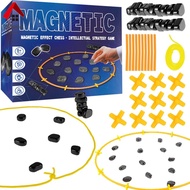Magnetic Chess Game Magnetic Effect Chess Set Educational Checkers Game Reusable Magnetic Chess Board