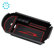 Car Styling Accessories Plastic Interior Armrest Storage Box Organizer Case Container Tray for Toyota C-Hr Chr 2016 2017 2018 Black+Red