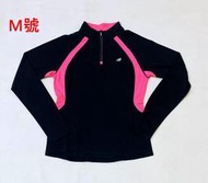 (免運費) NEW BALANCE 女輕薄長袖運動上衣 運動T恤 黑桃色 M號 WRT1080 全新正品