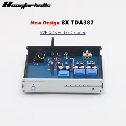 New Design 8X TDA1387 Audio DAC HiFi Coaxial Fiber USB Bluetooth R2R NOS Decoder