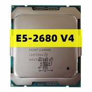ใช้ E5 2680V4โปรเซสเซอร์ Xeon 2680V E5 4 CPU 2.40GHz 14-Core 35ม. 14NM E5-2680 FCLGA2011-3 V4 TPD 120W Gratis Ongkir CPD