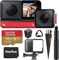Insta360 ONE RS Twin Edition Action Camera ONE R Selfie Stick | SanDisk 128GB Micro SD Card