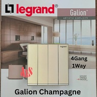 Champagne - Legrand Galion Switches 13A 15A Switch Socket Multi Socket 1Gang 2Gang 3Gang 4Gang 1Way 