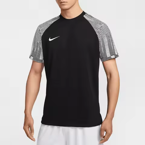 Nike genuine Dri FIT Academy men's slim fit patchwork short sleeved shirt IB8761-010
