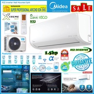 Midea 1.5hp Inverter Aircond MSXS-13CRDN8 ((Xtreme Save)) R32 Inverter Wall Mounted Air Conditioner