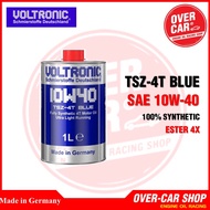 น้ำมันเครื่อง VOLTRONIC 10W40 TSZ-4T Blue ขนาด 1L. Fully Synthetic Ester Formula สังเคราะห์แท้