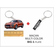 porsche macan multi color 2d keychain