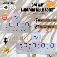 (SIRIM) ME T-Adaport Multi Adaptor 3pin Universal Outlet USB Extension Plug Trailing Socket Extensio