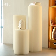 Accordion Paper Cylinder Display Mall Decoration Road Guide Scene Layout Exhibition Stand Exhibition