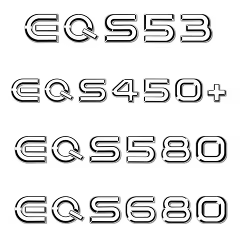 For Mercedes Benz EQS Class V297 3D Car Tail Trunk Letter car sticker EQS53 EQS450+ EQS580 EQS680 Em