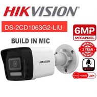 HIKVISION CCTV DS-2CD1063G2-LIU 6MP Smart Hybrid Light Fixed Bullet Network Camera.(2.8MM)