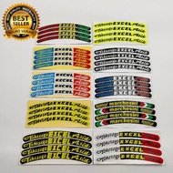 Cutting list stickers for TAKASAGO EXCEL ASIA THAILAND EXCEL rims, best quality
