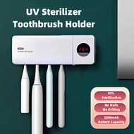 UV Toothbrush Sanitizer Electric ToothBrush Holder Wall UV light Sterilizer Toothbrush Stand Kill 99