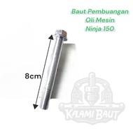 MESIN Bolt Flange 10x80 Drain Oil KR150 Engine Oil Drain Bolt Ninja 150 2-Stroke R SS KIS RL VR COD.