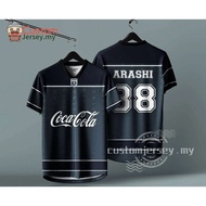 เสื้อโค้ท Coca-Cola เสื้อยืด ชุดฟุตบอล ชื่อและหมายเลขที่กำหนดเอง Bu Raya 2023 Budak Lelaki เสื้อวินเ