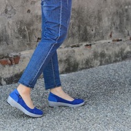 MIT 【彈性布輕量舒適女鞋-藍】極輕 均壓鞋墊 止滑鞋底 久走久站