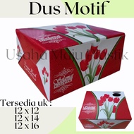 100lbr dus kotak box snack kue polos 12x12 12x14 12x16 kardus putih - polos 12x14