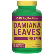 現貨！　Piping Rock 達米阿那葉 Damiana Leaves 450mg/180粒 草本 美國原裝進口