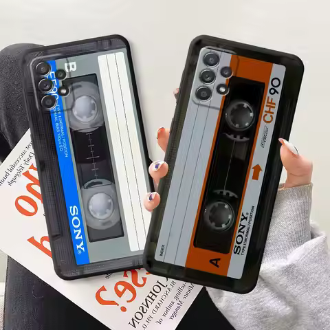 Fashion Retro Cassette Tape Case for Samsung Galaxy A70 A03s A50 A03 Core A40 A02s A71 A05 A05s A31 