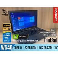 Laptop Lenovo Thinkpad W540 Core i7 Core i5 4th Gen 32GB RAM 512GB SSD