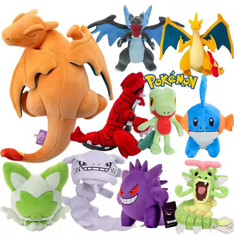 Pokemon Plush Peluche Squirtle Bulbasaur Charmander Charizard Groudon Mudkip Steelix Caterpie Spriga