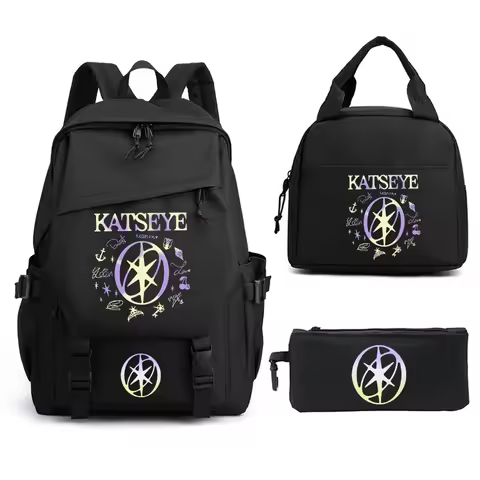 Kpop Group Katseye Backpack Set Teen Girls Back To School Gifts Korean Ulzzang Katseye Women Travel 
