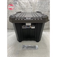 Plastic bin mounted on cub bike (with full bowl)