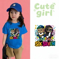 (Shipped within 24 hours) Unisex children's summer crew neck short-sleeve loose T-shirt with cartoon