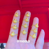 แหวนทอง1กรัม YHGOLD ลายถุงเงิน ทองคำแท้96.5%