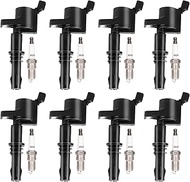 Set of 8 DG511 Ignition Coil Pack and SP546 Spark Plugs for 2004 2005 2006 2007 2008 Ford F150 F250 