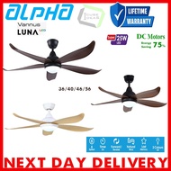 [Installation Offer]Alpha Vannus Luna 56" DC Motor Ceiling Fan with Super Bright 25W LED &amp; Remote Control |Free delivery