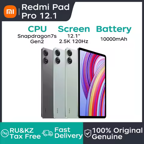 Xiaomi Tablet Chinese Rom Redmi Pad Pro 2024 12.1“ 2.5K 120Hz Snapdragon 7s Gen 2 10000mAh Quad spea
