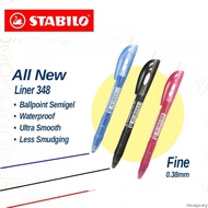 Stabilo Liner 348 Fine Ballpoint Pen / Retractable Semi gel Ball Pen 348 Liner Fine ballpoint / Pen 