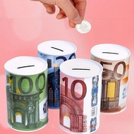 2pcs Euro Coin Savings Jar (Random Pattern Style), Unique Design, Birthday Gift, Coin Storage Contai
