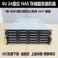 4U 24 Rackmount Hot-Swap Storage Server Casis Dual 8087 Storan Ketumpatan Tinggi dengan Panel Belaka