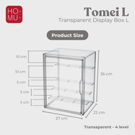 HOMU TOMEI Transparent Storage Display Box L Transparent Acrylic Action Figure Stand 2 Susun Tingkat