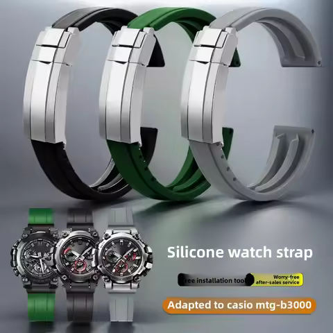 MTG-B3000 High-quality silicone strap For Casio GSHOCK series MTG-B3000B/D/BD modified quick release