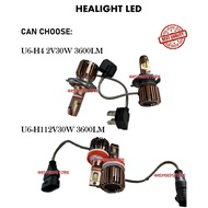 U6 LED LIGHTING H4 / H8 / H11 HEADLIGHT LED HEADLAMP 2V30W 3600LM