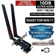 Wi-Fi 7 BE200 PCI-E Adapter BT5.4 Tri Band 2.4G/5G/6G Desktop Wireless Network Adapter For Win 11