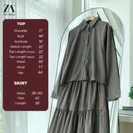 ZOE ARISAH Alura Blouse Set Skirt Airport Outfit Oversized Kemeja Women Muslimah Wanita Plus Size Ba