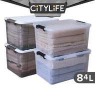 Citylife 84L Multi-Purpose Widea Stackable Storage Container Box With WheelsSeries Jumbo Storage Box  X-6324
